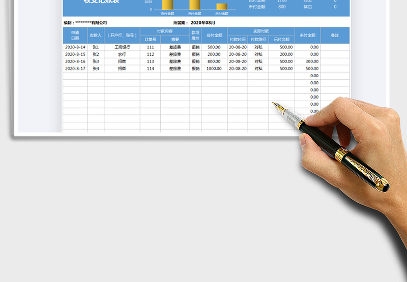 2025年收支记账表（应付管理）