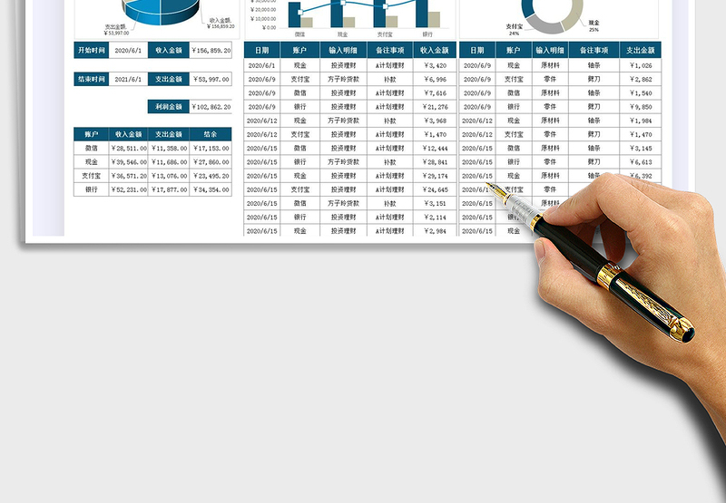 2025通用财务收支明细表免费下载
