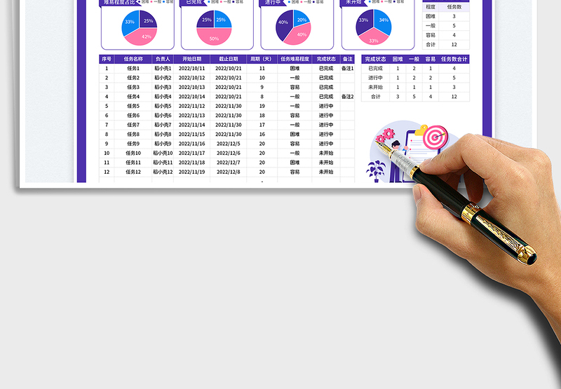 2025项目成员分工表免费下载