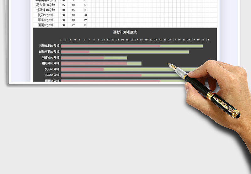 2025年学习计划表-甘特进度表