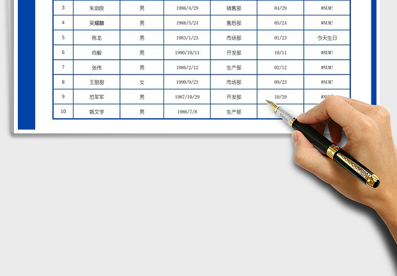 2025年员工生日提醒表(自动计算）免费下载