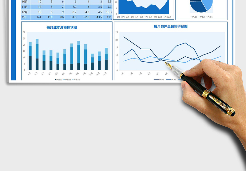 2025年销售业绩图表分析