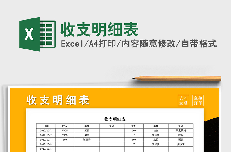 2025年收支明细表