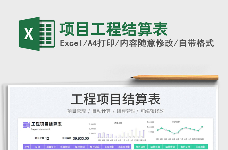 2025项目工程结算表免费下载