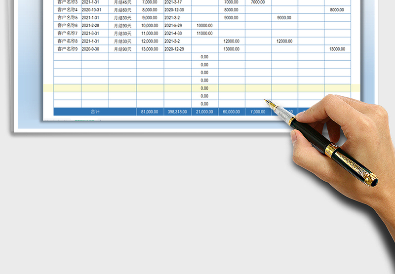 2025财务报表-账龄分析表(全自动)免费下载