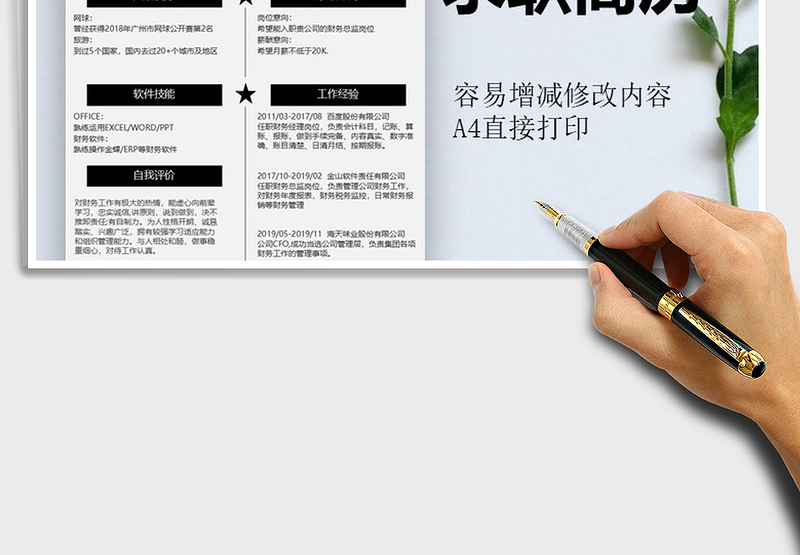 2025年个人简历模板