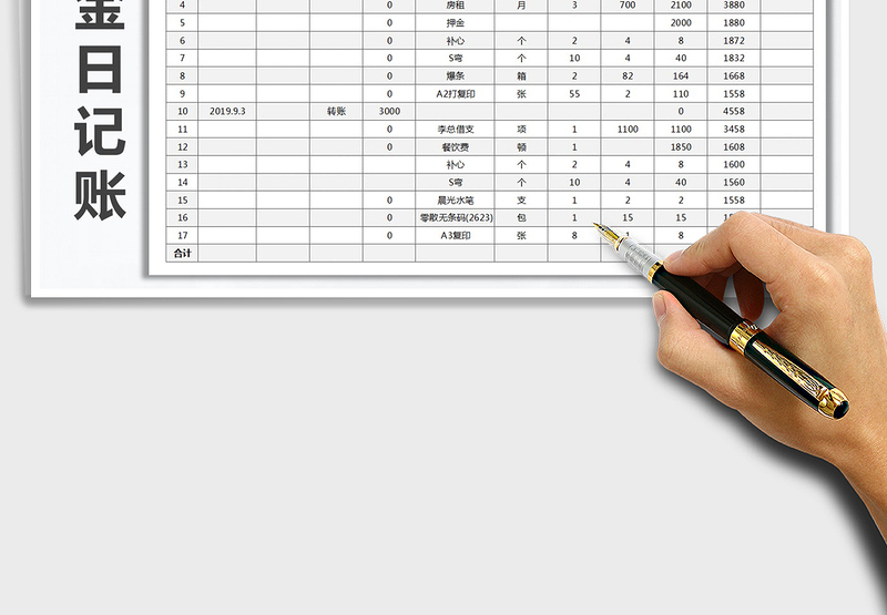 2025年现金日记账带公式自动计算