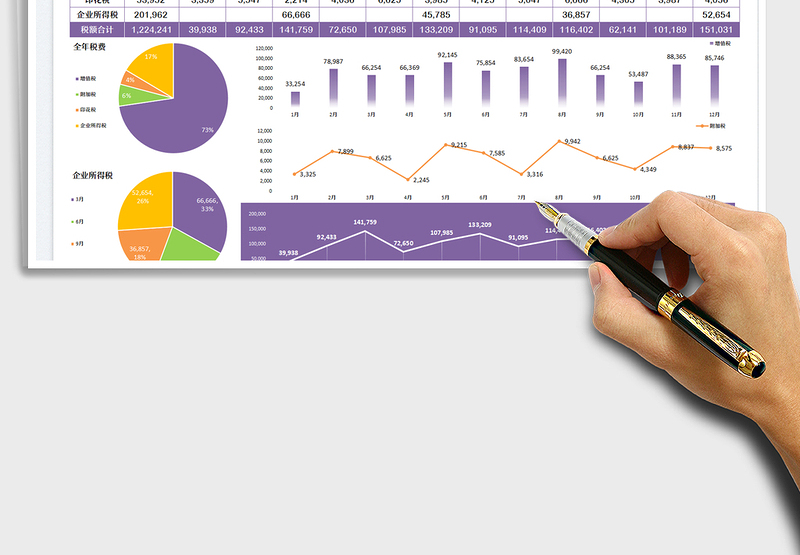 2025税费统计汇总分析表