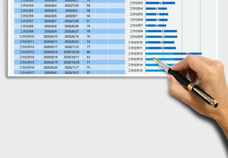 2025年工作计划甘特图-自动更新图