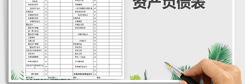 2025年资产负债表免费下载