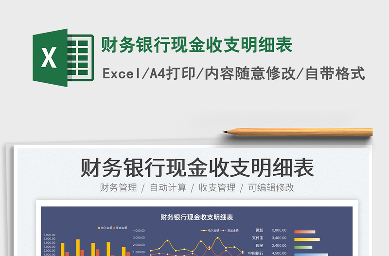 2025财务银行现金收支明细表免费下载