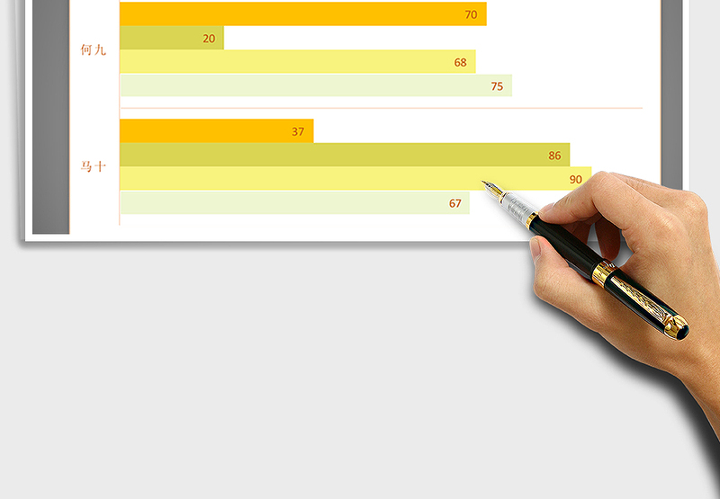 2025年麦穗黄系列之条形图免费下载