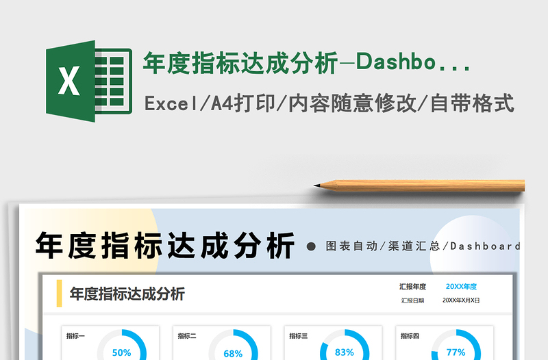 2025年度指标达成分析-Dashboard免费下载