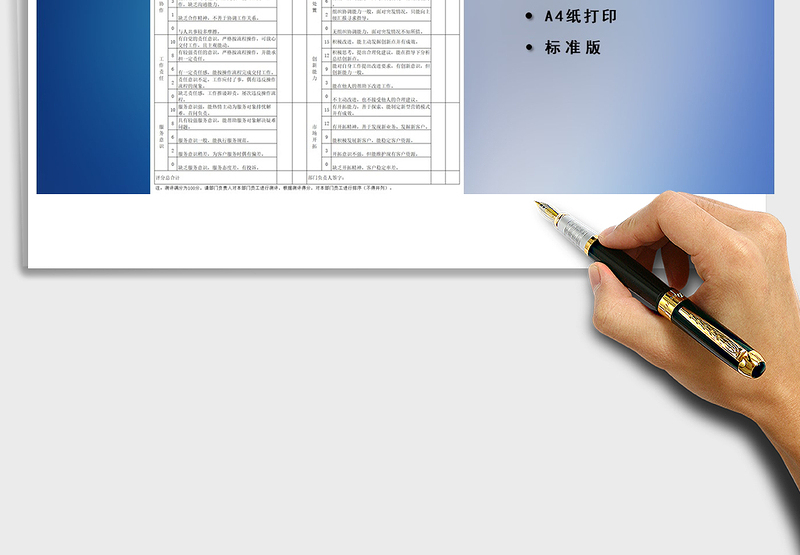 2024年员工综合素质测评表