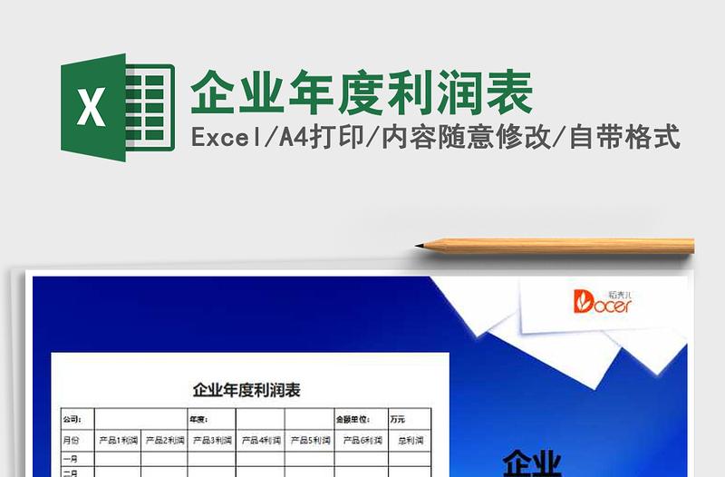 2025年企业年度利润表