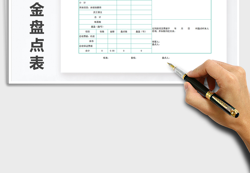 2025年财务库存现金盘点表