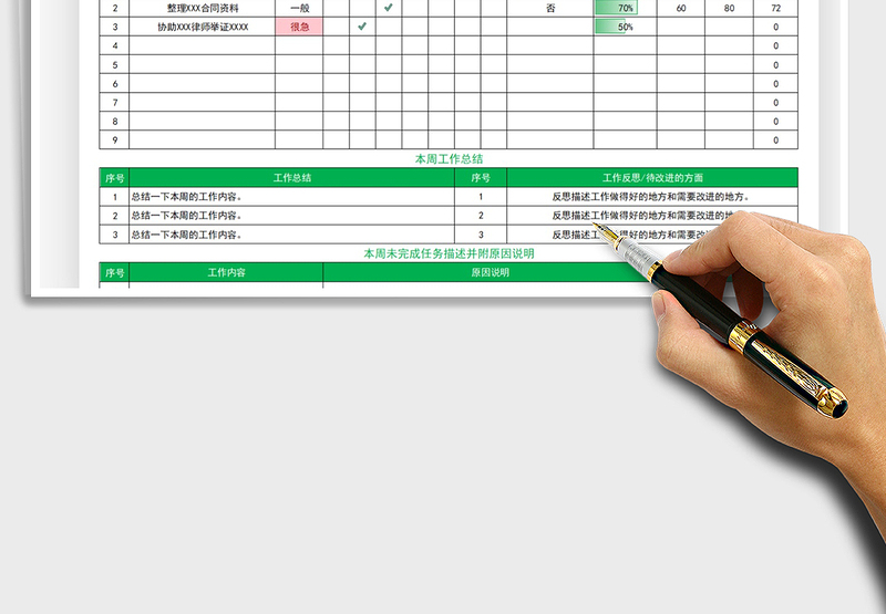 2025部门一周工作总结计划表免费下载