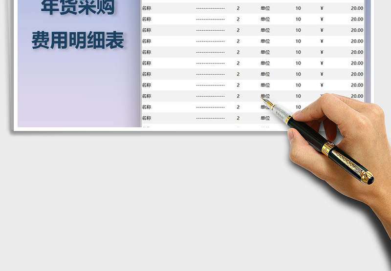 2025年年货采购费用明细表