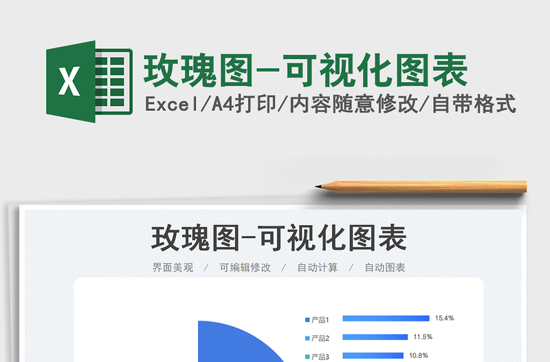 2024玫瑰图-可视化图表exce表格