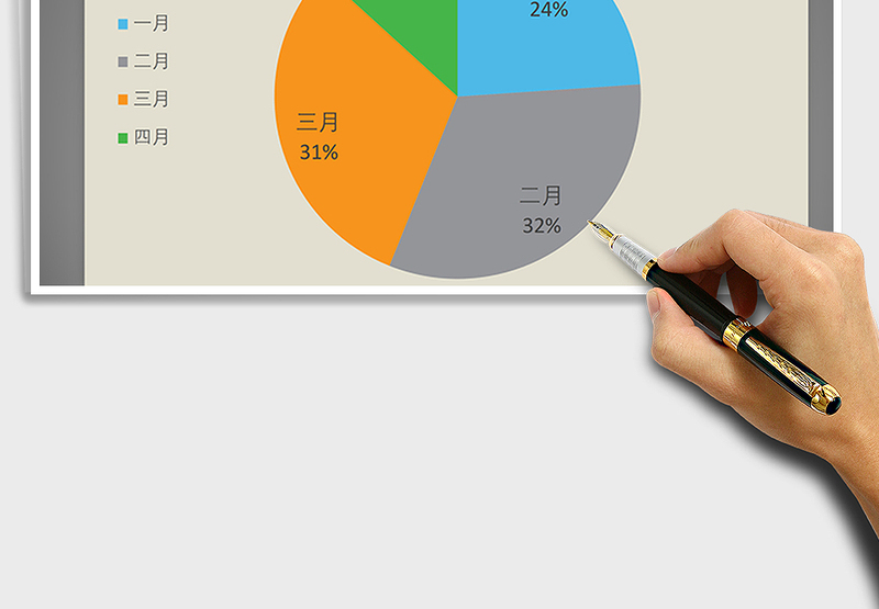 2025年橙黄桔绿系列之饼图