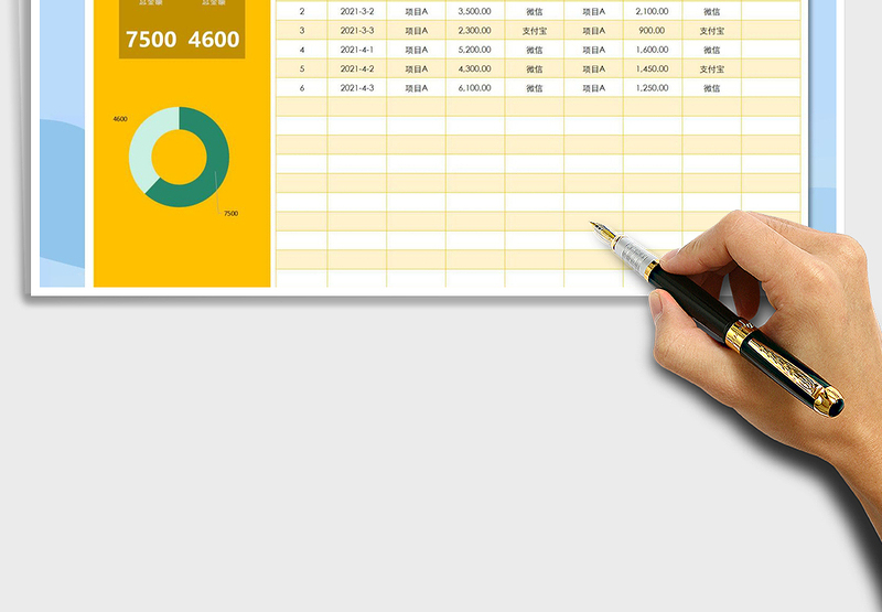 2025年收支流水账明细表