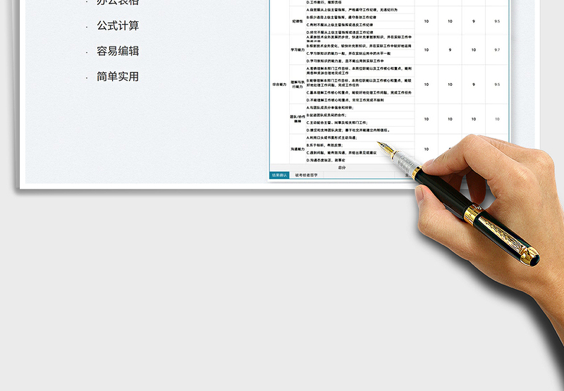 2025员工绩效考核表免费下载