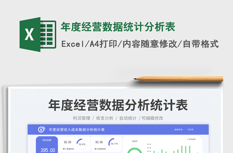 2025年度经营数据统计分析表免费下载