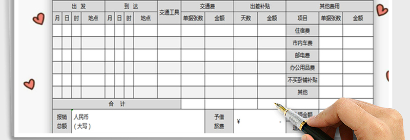 2025年差旅费用报销单免费下载