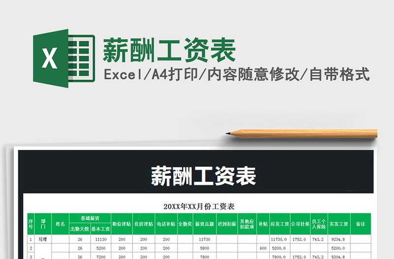 2025年薪酬工资表