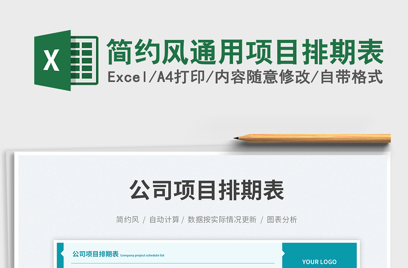 2025简约风通用项目排期表