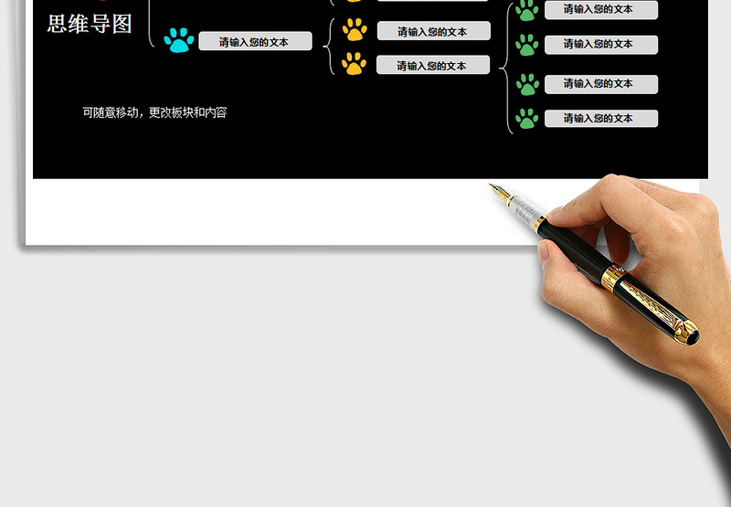 2025年思维导图可爱狗爪印
