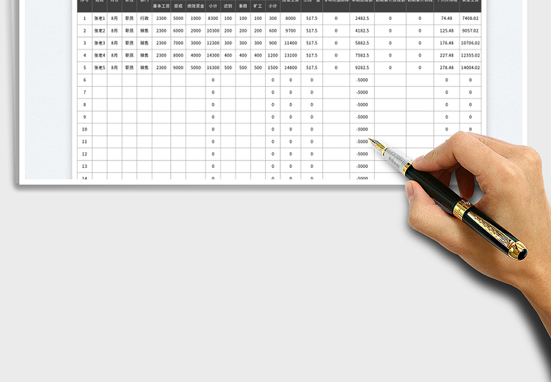 2025公司薪资工资表含个税计算免费下载