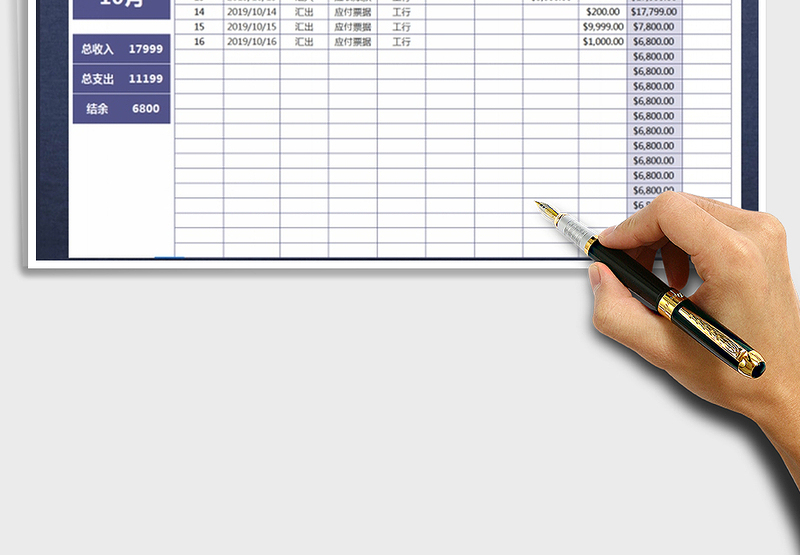 2025年财务日记账（智能统计）