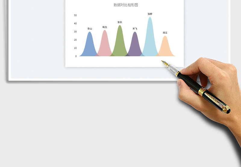 2025山丘柱形图—数据对比免费下载