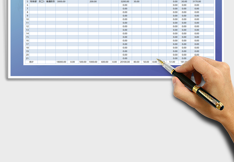 2025年工资表5000元起征含计算公式