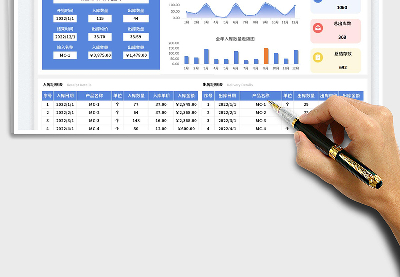 2025商品出入库管理表免费下载