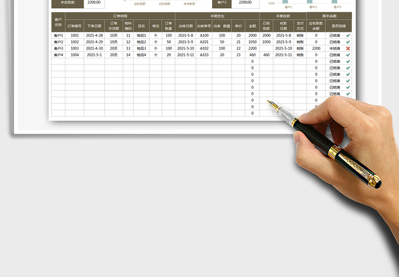2025应收账款明细表（客户查询）免费下载