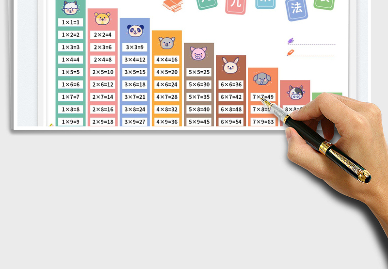 2025九九乘法表免费下载