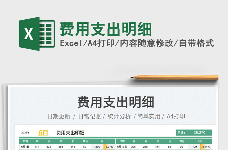 2025费用支出明细免费下载