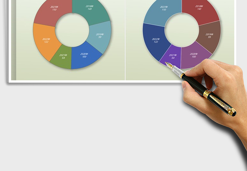 2025年圆环图数据图表模板