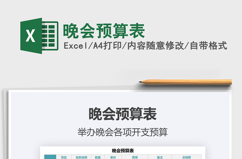 2025年晚会预算表