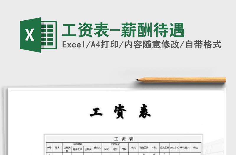 2025年工资表-薪酬待遇免费下载