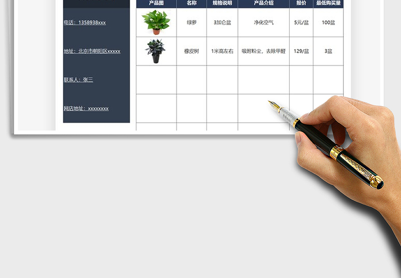 2025年商品报价表