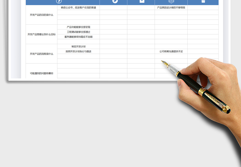 2025产品开发-问题复盘表免费下载