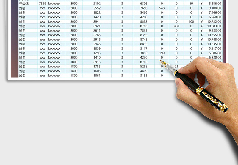 2025年工资表（快递员配送工资）