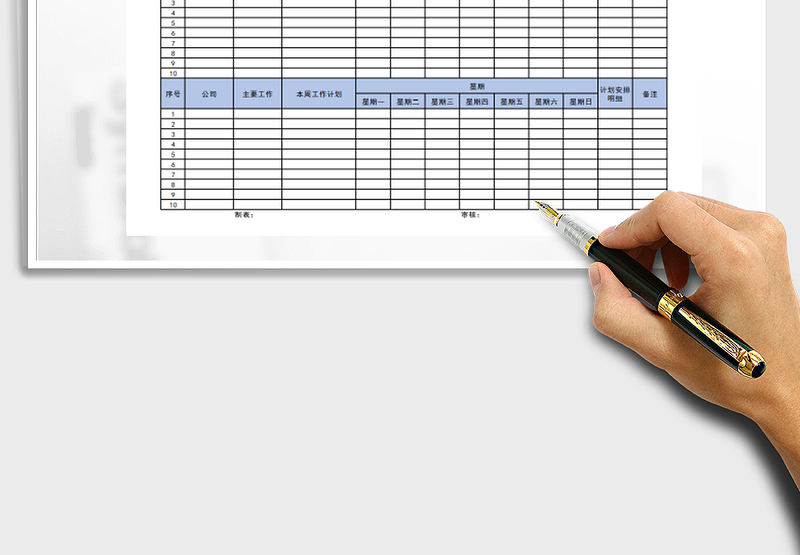 2025年周工作计划表