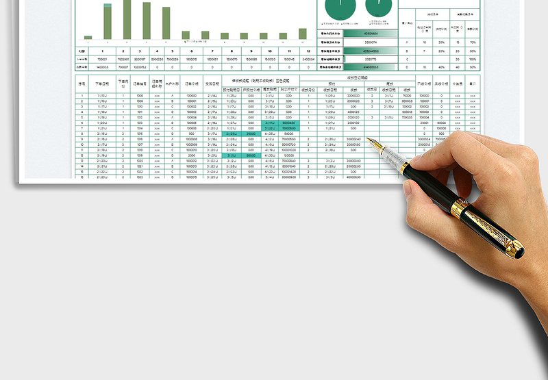 2025订单收款管理表免费下载
