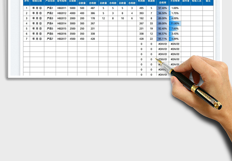 2025产品检验记录表免费下载