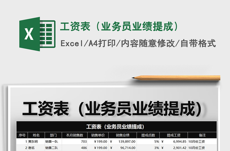 2025年工资表（业务员业绩提成）