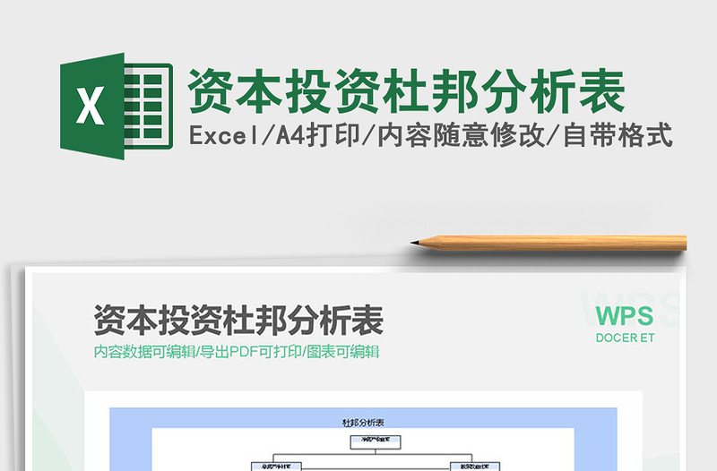 2024资本投资杜邦分析表exce表格